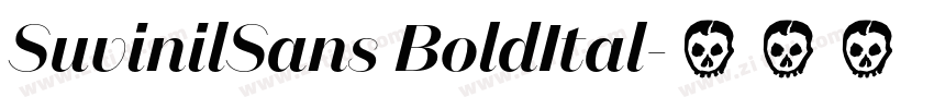 SuvinilSans BoldItal字体转换